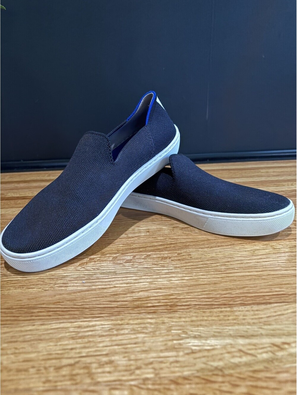 Rothy's The Original Black Slip-On Sneakers Women's Size 6 1/5 Machine Washable